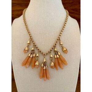 Ann Taylor | Peach Pendant Necklace | 15” Adjustable
